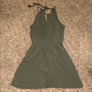Green Halter Dress M
